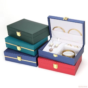 桃園出貨🍂三金首飾盒三合一首飾四件套禮盒結婚禮耳釘吊墜戒指手鐲項鍊收納