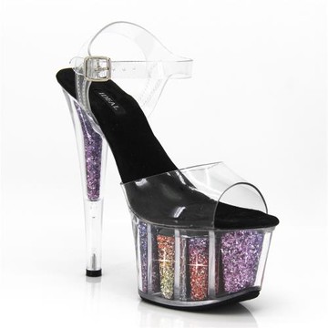 2019新款模特走秀鞋15厘米17CM細跟涼鞋漸變性感超高跟鞋鋼管舞鞋