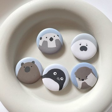 水邊夥伴' 霧面徽章 32mm