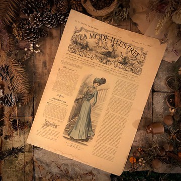法國百年時尚雜誌La Mode Illustrée 封面彩頁版