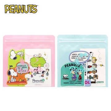 【日本正版】史努比 夾鏈袋貼紙包 手帳貼 貼紙 收納袋 Snoopy PEANUTS
