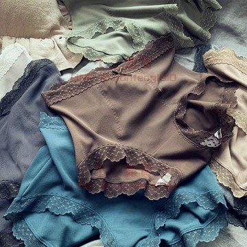 日系莫代爾純棉內褲女中高腰收腹柔軟舒適高彈蕾絲邊大碼【不二雜貨】