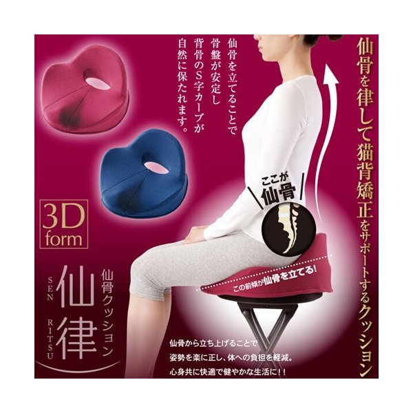 仙骨 矯正 クッション 仙骨クッション 仙律 クッション パッド マット 肌触り 低反発薄い 骨盤矯正 背筋矯正 姿勢矯正 下半身 ダイエット 仙骨  矯正 通販 LINEポイント最大0.5%GET | LINEショッピング