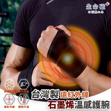 【日本旭川】生命磁 石墨烯 遠紅外線 升溫護腕 腕隧道症候群 板機指 手腕痛 媽媽手 滑鼠手 美工 繪師 電繪 護具