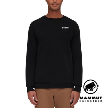 【Mammut 長毛象】 Mammut Core ML Crew Neck 1862 休閒長袖T恤 男款 黑色 #1014-04033