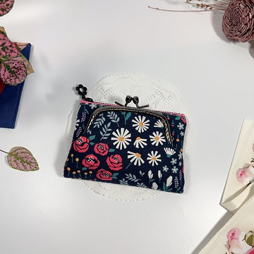 【剪紙花】口金拉鍊零錢包