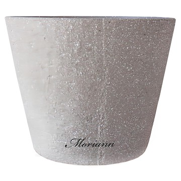 Mori& Edge Stone 塑膠圓形花盆 3629  淺棕色  1個  上部直徑 36cm x 高度 28.8cm