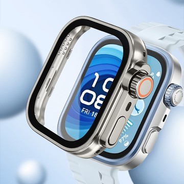 秒變蘋果Ultra 適用於HUAWEI Watch fit 4 3  4Pro  殼膜一體保護殼 全屏防撞外殼玻璃膜