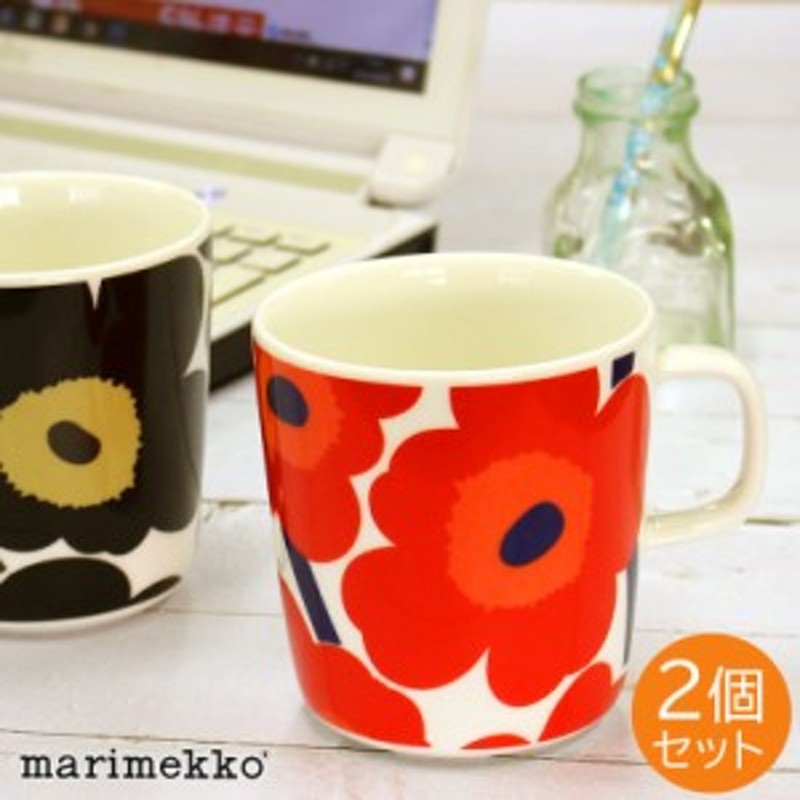 マリメッコ マグカップ ウニッコ 2個セット 400ml 花柄 marimekko ...