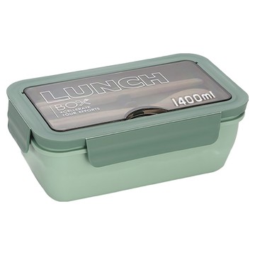 小麥購物 微波便當盒 L823 1.4L  綠色  1個