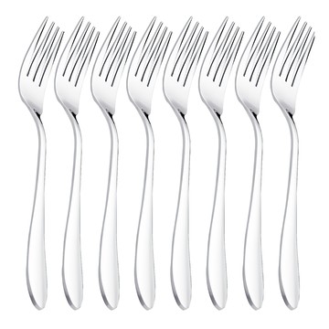 AHOYE 經典不鏽鋼餐叉子 20.7 x 2.6 x 1.2cm  8支  銀色