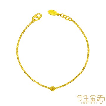 今生金飾 4m鑽沙珠手鍊 黃金手鍊