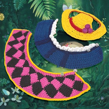 移動城堡系列|寵物領巾 狗狗口水巾 寵物圍兜 針織領巾