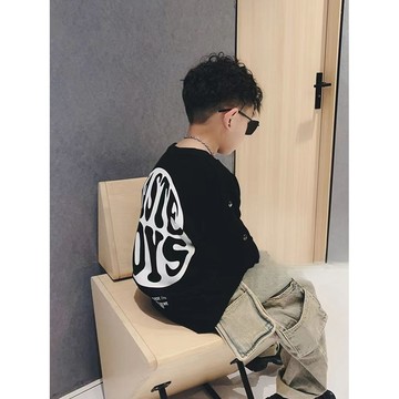 【台灣出貨】男童T恤2026春秋裝新款中大童長袖打底衫帥氣中大童純棉兒童上衣