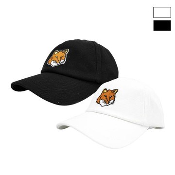 Maison Kitsune 帆布狐狸刺繡棒球帽(兩色任選)