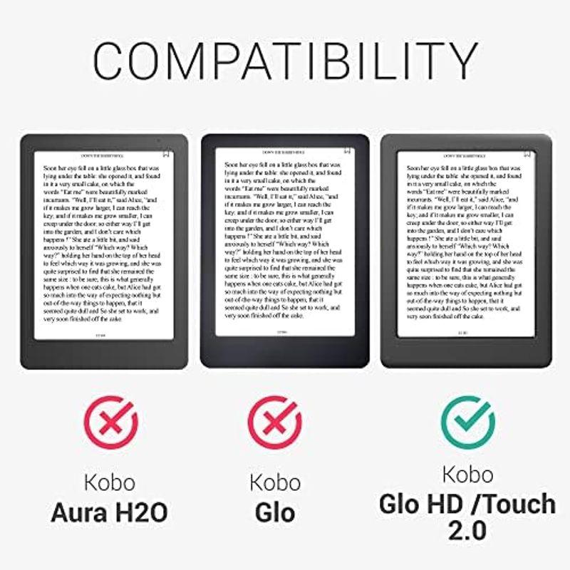 kwmobile 対応: Kobo Glo HD Touch 2.0 用 ケース 布 電子書籍カバー オートスリープ reader