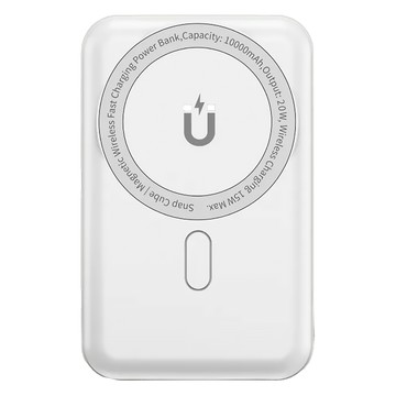 Wiwu CUBE 磁吸無線充行動電源 二代 10000mAh 珍珠白 WE-PB-04TW