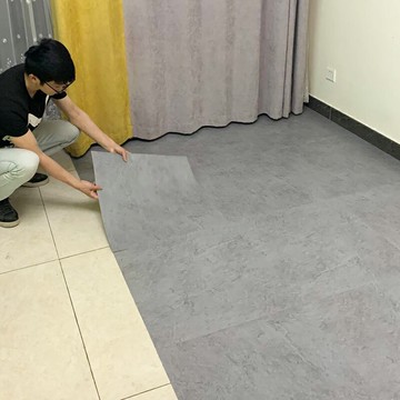 自粘pvc地板貼灰色地板磚翻新改造水泥地商用耐磨防水大理石地貼