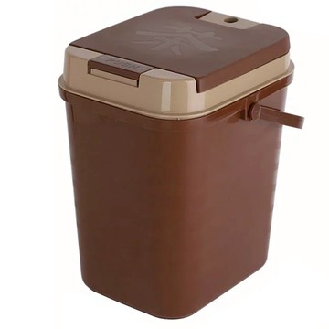 一鍵彈蓋茶水桶 10公升 PP材質  棕色  1個