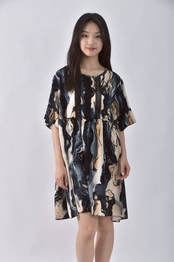 (XL) 染色藍色洋裝