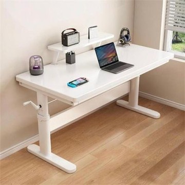 【匠俱】升降桌-書架-100x70cm(實木電腦桌 家用工作臺 電競桌 簡約辦公書桌 書房學習桌)