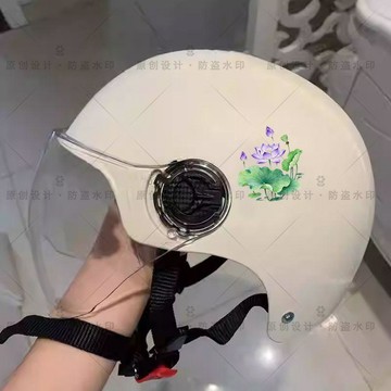 臺灣出🔥防水貼紙 古風荷花 花朵水杯貼紙 UV水晶標透明貼紙 保溫杯杯子貼紙