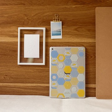 獅子山 磁磚系列 / iPad 保護殼 - 六角 - 藍