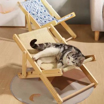 MK貓窩貓床貓爬架寵物躺椅四季通用貓抓板搖籃床夏季貓咪沙發