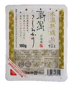 吉兆楽 越後雪室屋 氷温熟成新潟こしひかりパックごはん 180G×12P