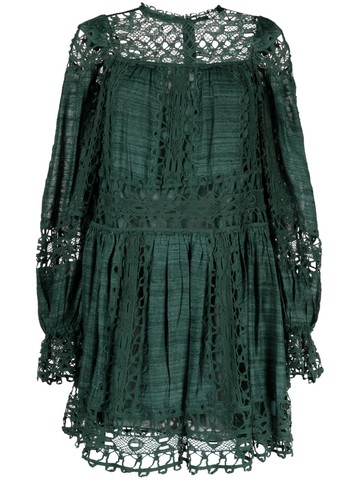 Ulla Johnson - Lata lace minidress - women - Cotton/Silk/Cotton/Viscose - 2 - Green