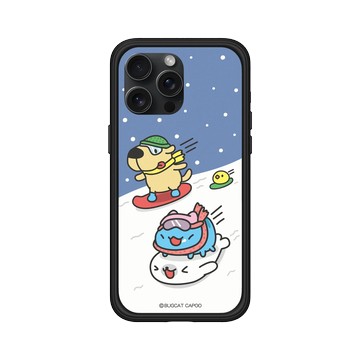 iPhone 15 Pro Max Mod NX 黑 - 貓貓蟲咖波 Bugcat Capoo - 滑雪趣