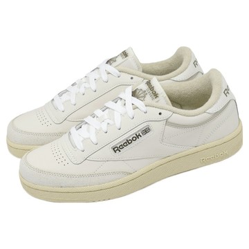 Reebok Club C85 麂皮拼接 奶油底小白鞋  30cm  白色