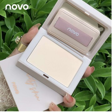 NOVO5328 柔焦清透蜜粉餅粉質細膩持久持妝提亮膚色遮瑕乾濕兩用