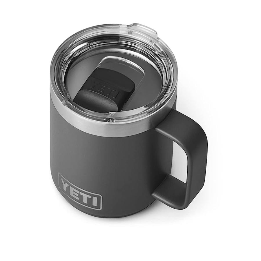 YETI RAMBLER 10 OZ STACKABLE MUG, VACUUM INSULATED, STAINLESS STEEL WITH MAGSLIDER LID, CHARCOAL