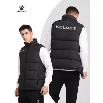 KELME卡爾美運動馬甲男秋冬保暖加厚棉背心足球訓練兒童棉坎肩
