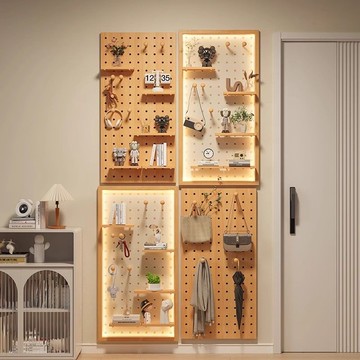 定制亞克力洞洞板墻上置物架玄關掛板裝飾隔板置物架收納架展示架