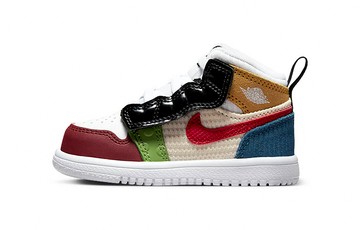 TD AIR JORDAN 1 MID ALT SE PEARL WHITE GYM RED