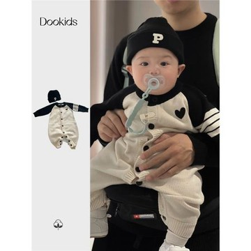 秋冬季毛線男女寶寶爬服連體衣