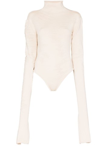 Selasi - open back knitted bodysuit - women - Viscose/Polyester/Polyamide - L - Neutrals