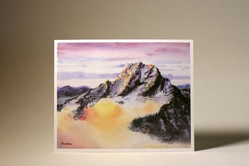 玉山 /台灣美景手繪明信片 Mr.Yo插畫