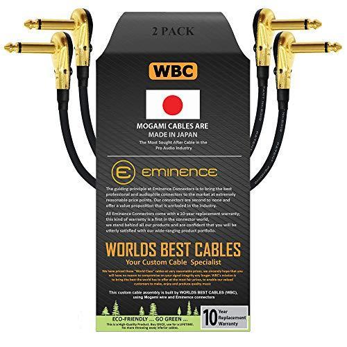 Units Inch Pedal, Effects, Patch, Instrument Cable Custom Made by WORLDS BEST CABLES Using Mogami Wire and Eminence Gold P並行輸入