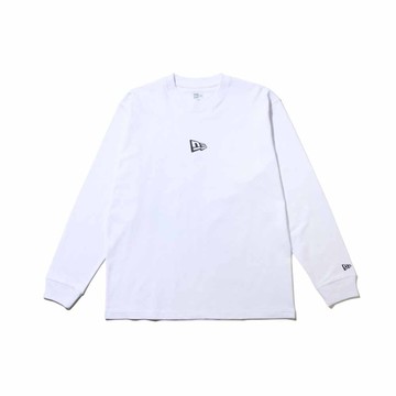 NEW ERA 男女 長袖上衣 日版 FLAG LOGO MINI 白 NE14735106