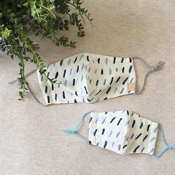 親子款日本四重紗布口罩- 藍蠟筆