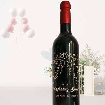 結婚禮物|客製化雕刻紅酒套裝送新人 慶祝新婚結婚禮物文字雕刻