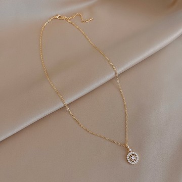 鋯石摩天輪項鏈女ins潮冷淡風鎖骨頸鏈氣質簡約百搭網紅吊墜飾品