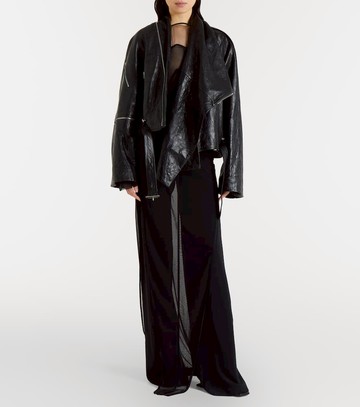 Rick Owens Scarf Light leather biker jacket