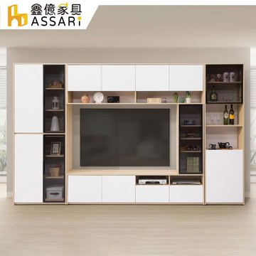 【ASSARI】卡蘿經典11.8尺電視櫃全組(寬323x深40x高200cm)