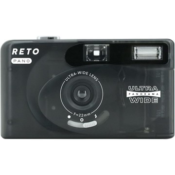 現貨馬上出 RETO PANO 黑色-Black 重複使用 底片相機 22mm 廣角鏡頭 全景 影片模式 內建閃光燈