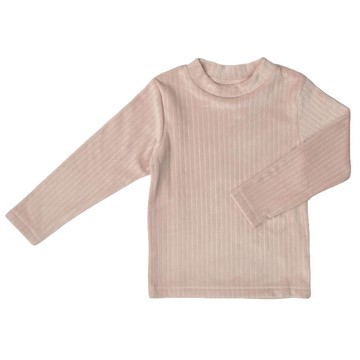 akachan honpo - 長袖軟綿彈性休閒上衣-粉紅色