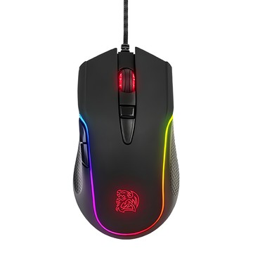 thermaltake 曜越 Tt eSPORTS 奈諾司 RGB 電競滑鼠 有線 多鍵滾輪 7種RGB燈光  EMO-NRR-WDOTBK-01  黑色系